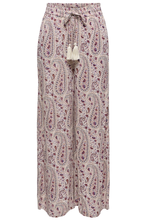 Jacqueline de Yong ecru dames broek | Vooraanzicht