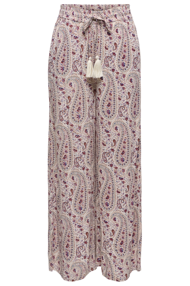 Jacqueline de Yong ecru dames broek | Vooraanzicht