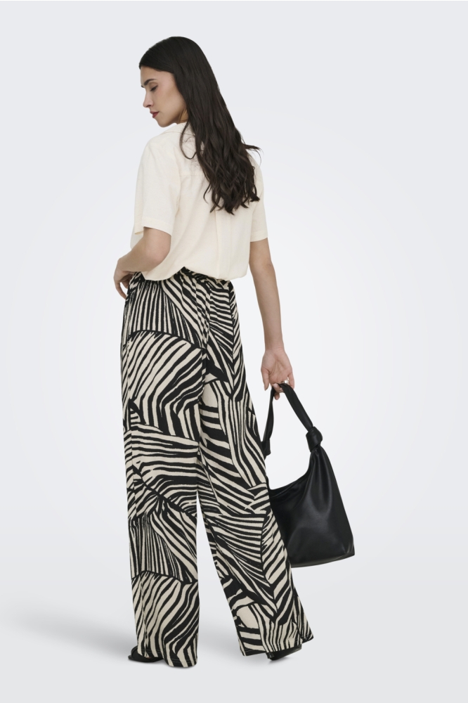 Jacqueline de Yong beige dames broek | Model achteraanzicht