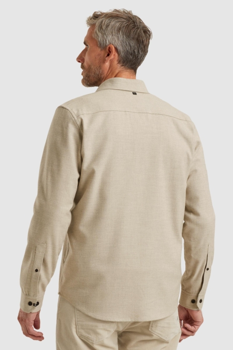 Vanguard beige heren overhemd | Model achteraanzicht