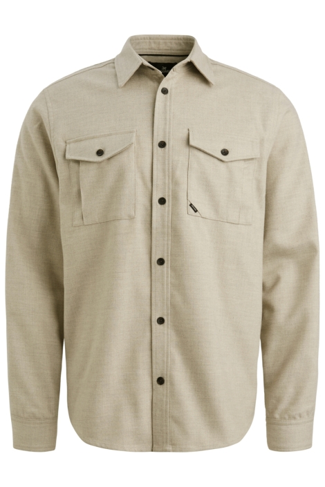 Vanguard beige heren overhemd | Vooraanzicht