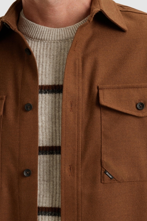 Vanguard camel heren overhemd | Close up