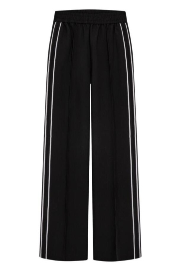 Freequent Broek FQSOFIA PANTS 207157 BLACK W. STAR OFF-WHITE
