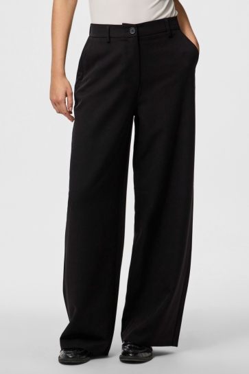 Pieces Broek PCKAMIL HW WIDE PANT NOOS BC 17155335 BLACK