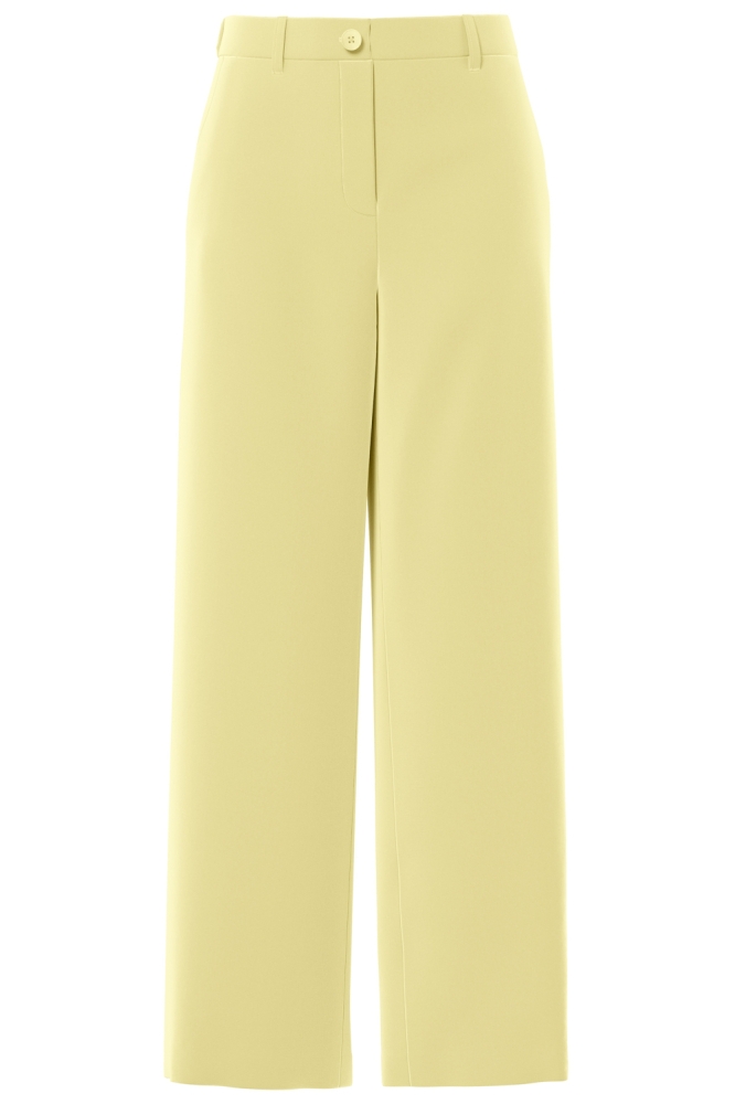 Pieces gele dames broek | Vooraanzicht