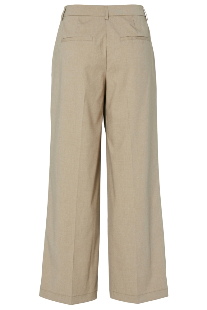 Pieces camel dames broek | Achteraanzicht