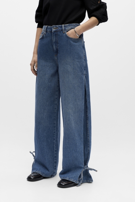 Object blauwe dames jeans | Model vooraanzicht