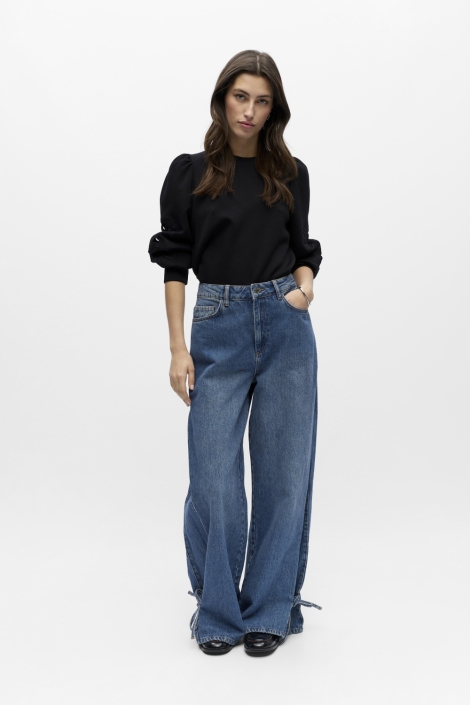 Object blauwe dames jeans | Model