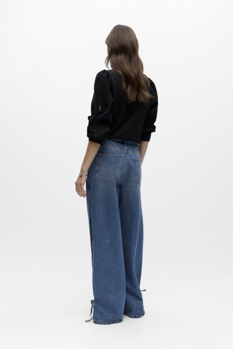 Object blauwe dames jeans | Model