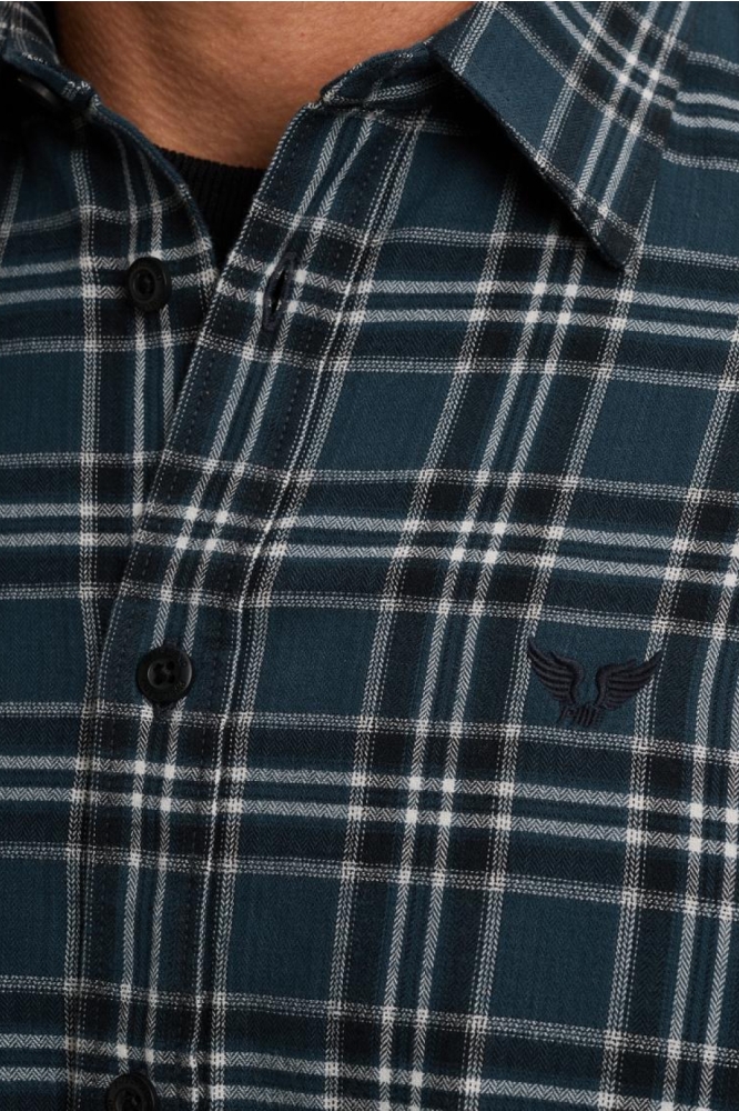 PME legend blauwe heren overhemd | Close up