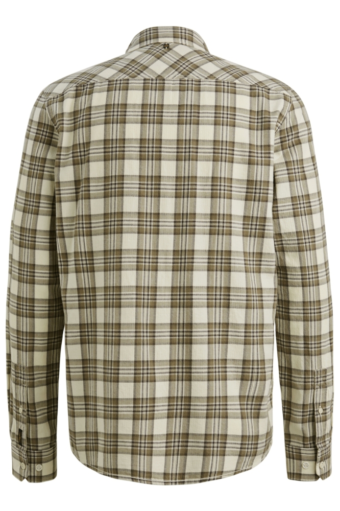 PME legend beige heren overhemd | Achteraanzicht
