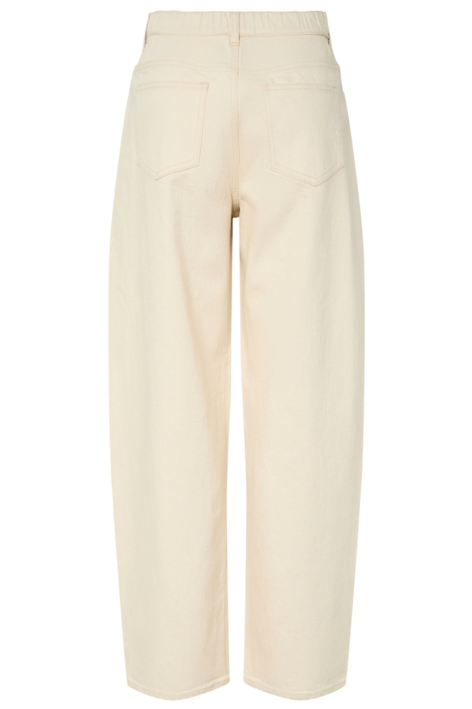 Pieces ecru dames jeans | Achteraanzicht