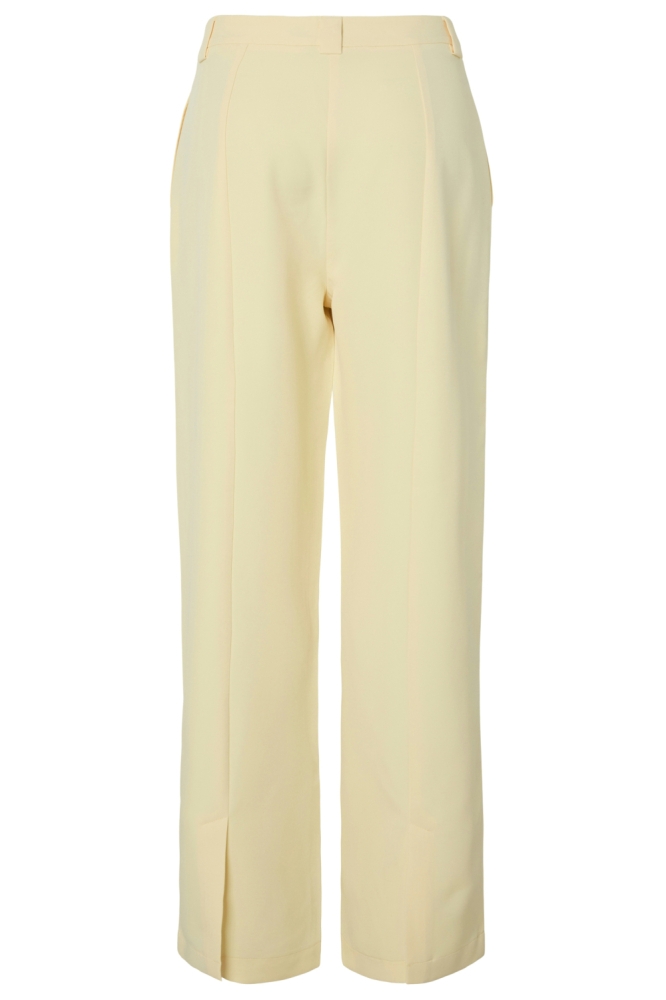 Pieces gele dames broek | Achteraanzicht