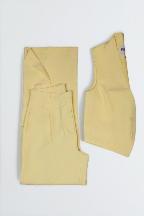 Pieces gele dames broek | Unique Selling Point