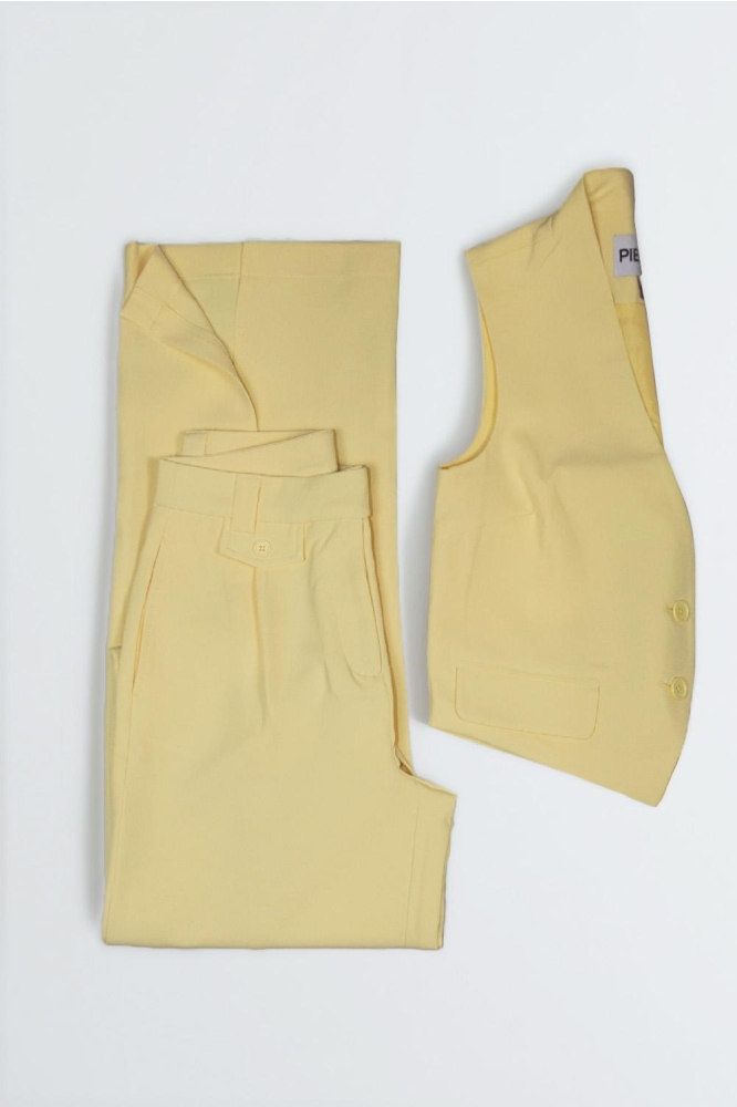 Pieces gele dames broek | Unique Selling Point
