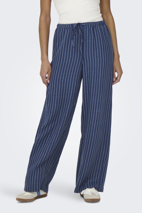 Jacqueline de Yong blauwe dames broek | Model vooraanzicht