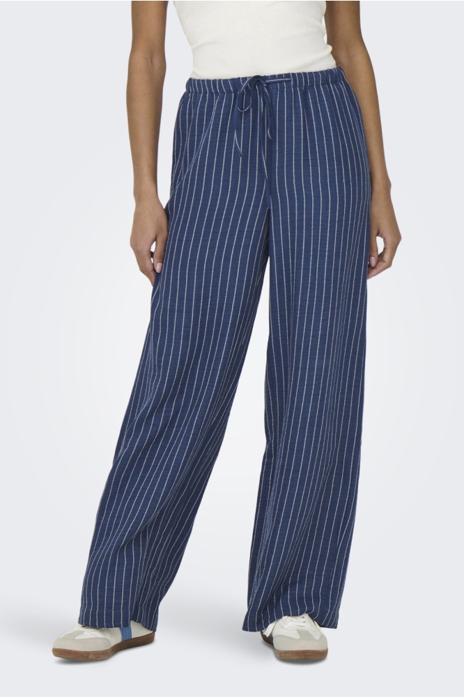 Jacqueline de Yong blauwe dames broek | Model vooraanzicht