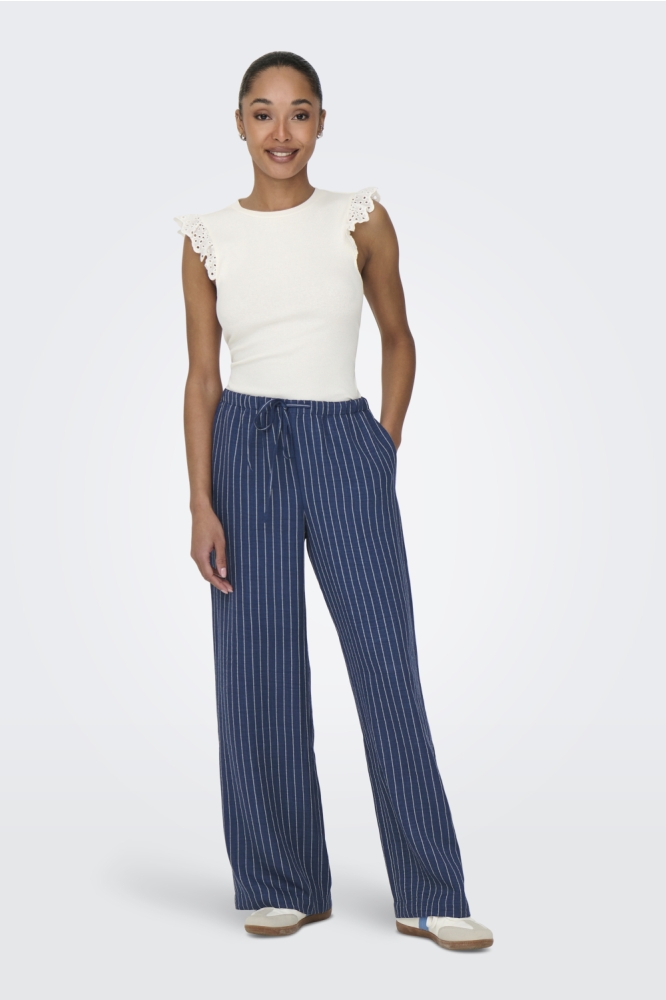 Jacqueline de Yong blauwe dames broek | Model