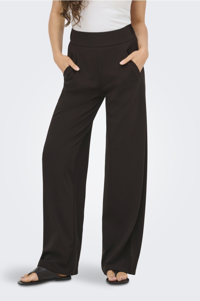 Jacqueline de Yong bruine dames broek | Model vooraanzicht