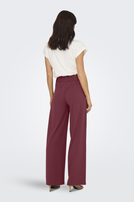 Jacqueline de Yong bordeaux dames broek | Model achteraanzicht