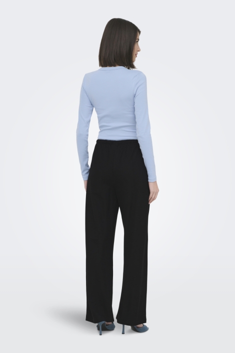 Jacqueline de Yong zwarte dames broek | Model achteraanzicht
