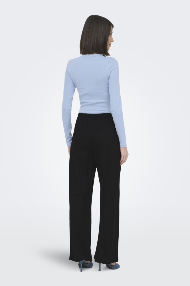 Jacqueline de Yong zwarte dames broek | Model achteraanzicht