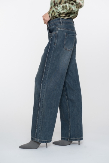 Geisha Jeans FLARE JEANS MET DUBBELE KNOOP 51518 10 000811 STONEWASH DENIM