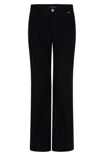 Red Button Broek CLAUDETTE PINSTRIPE RIB SRB4582 Black