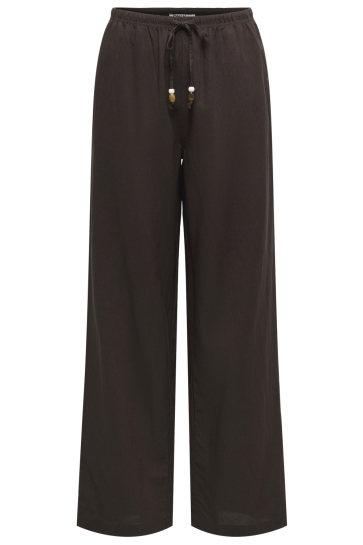 Only Broek ONLISOLA MW PULL-UP WIDE PANT PNT 15374094 COFFEE BEAN