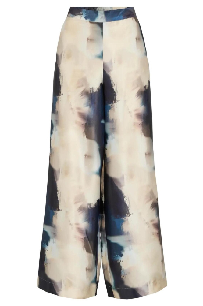 Vila blauwe dames broek | Vooraanzicht