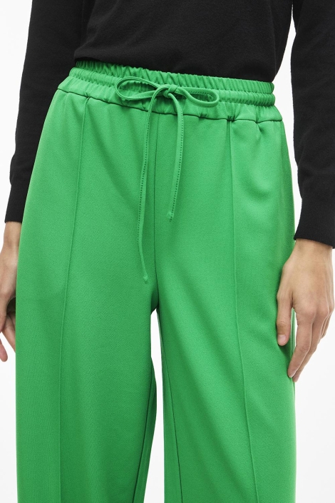 Vila groene dames broek | Close up