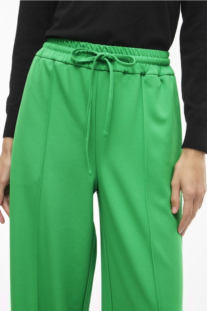 Vila groene dames broek | Close up