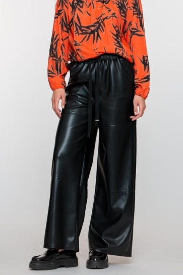 Geisha Broek IMITATIE LEDEREN BROEK 51850 19 Black