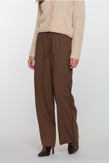 Geisha BROEK MET FLOWY SILHOUET 51833 10 Brown