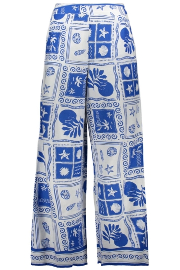Vila Broek VIJOSIA SCA HW WIDE PANTS 14115194 VICTORIA BLUE/SCA