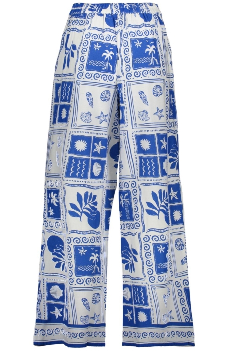 Vila blauwe dames broek | Achteraanzicht