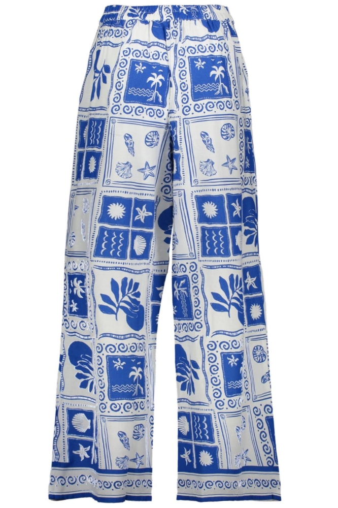 Vila blauwe dames broek | Achteraanzicht