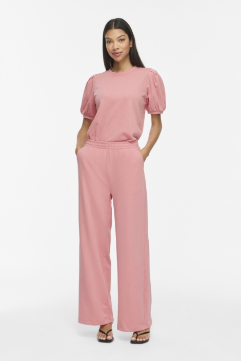 Vila roze dames broek | Model vooraanzicht