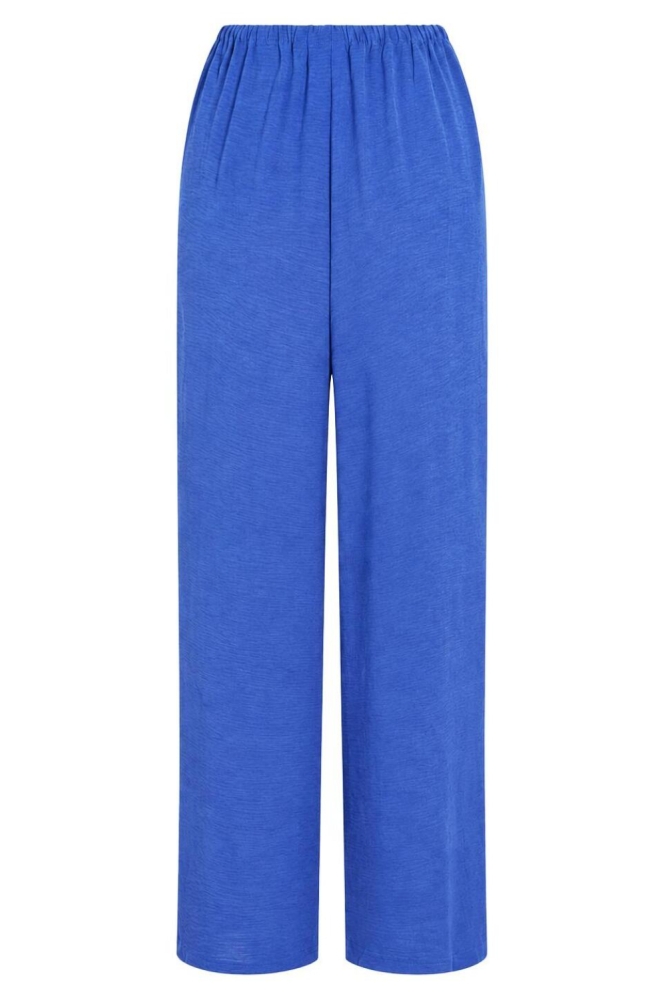 Vila blauwe dames broek | Achteraanzicht