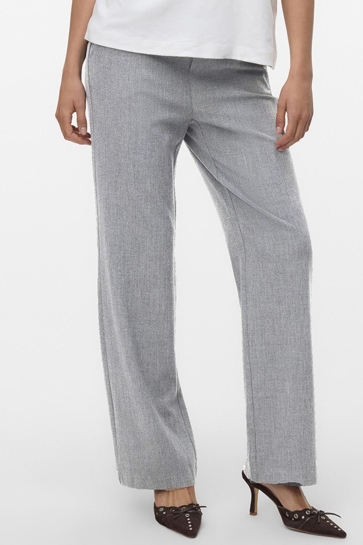 Vero Moda VMMAYA KIARA MW STRAIGHT PANT NOOS 10331956 MEDIUM GREY MELANGE