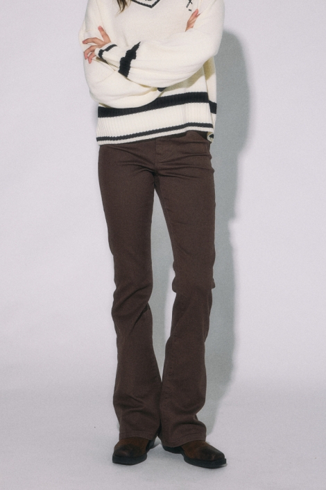 Noisy may bruine dames jeans | Model vooraanzicht