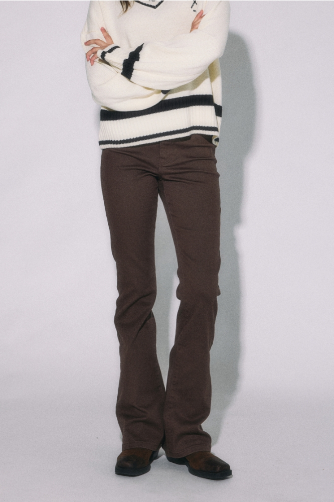 Noisy may bruine dames jeans | Model vooraanzicht
