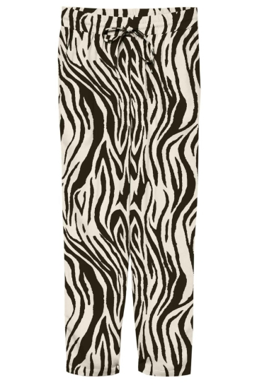 Vero Moda Broek VMJESMILO MW ANKLE PANTS WVN NOOS 10279691 Silver Lining/SINA ZEBRA