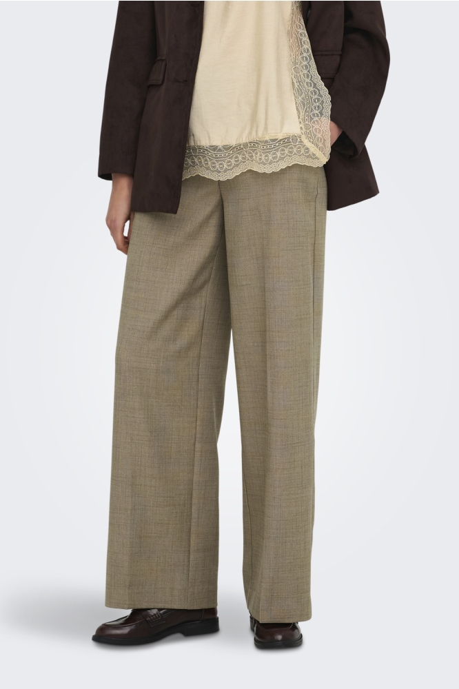 Jacqueline de Yong taupe dames broek | Model vooraanzicht