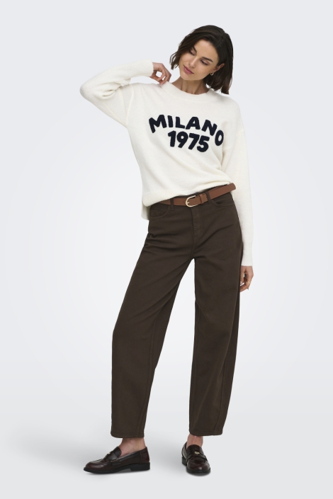 Jacqueline de Yong bruine dames jeans | Model