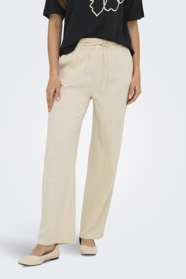 Only Broek ONLTIZANA COTTON LOOSE PANTS WVN NO 15319090 SILVER LINING