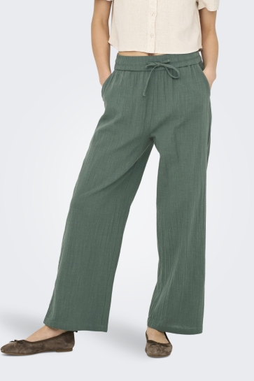 Only onltizana cotton loose pants wvn no Groen