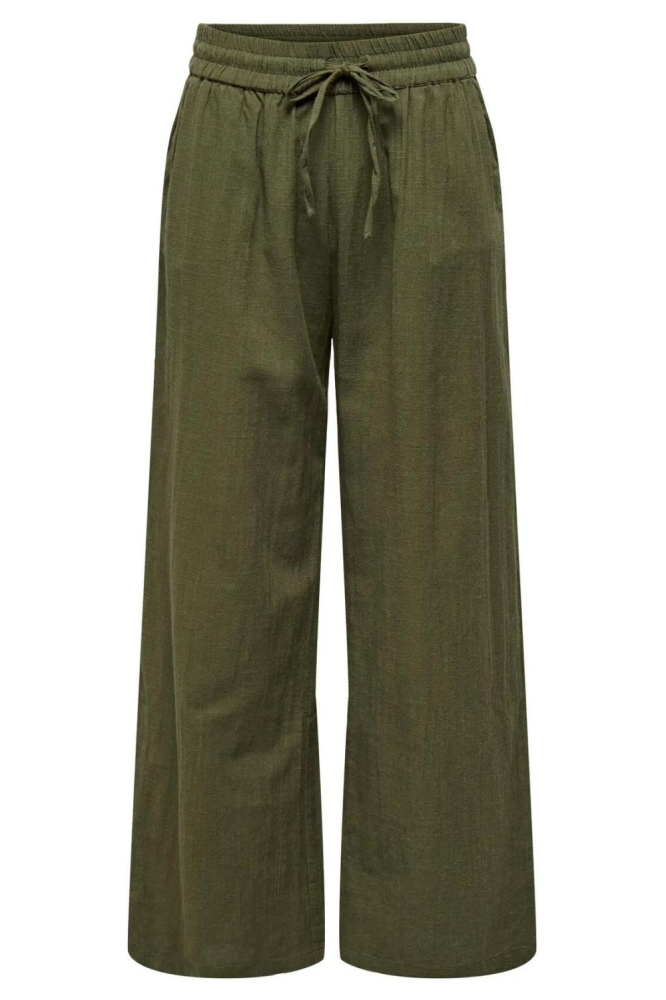 Only groene dames broek | Vooraanzicht