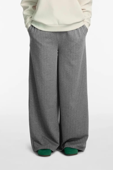 Vila VIARLESA HW WIDE PANTS 14111896 MEDIUM GREY MELANGE