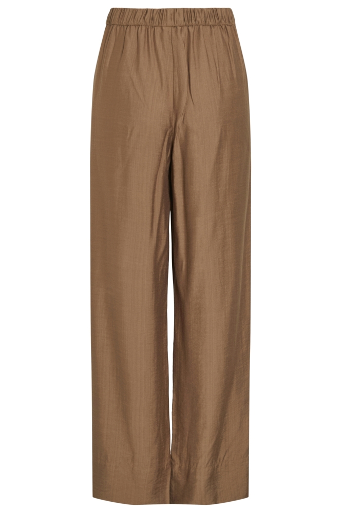 Vila bruine dames broek | Achteraanzicht